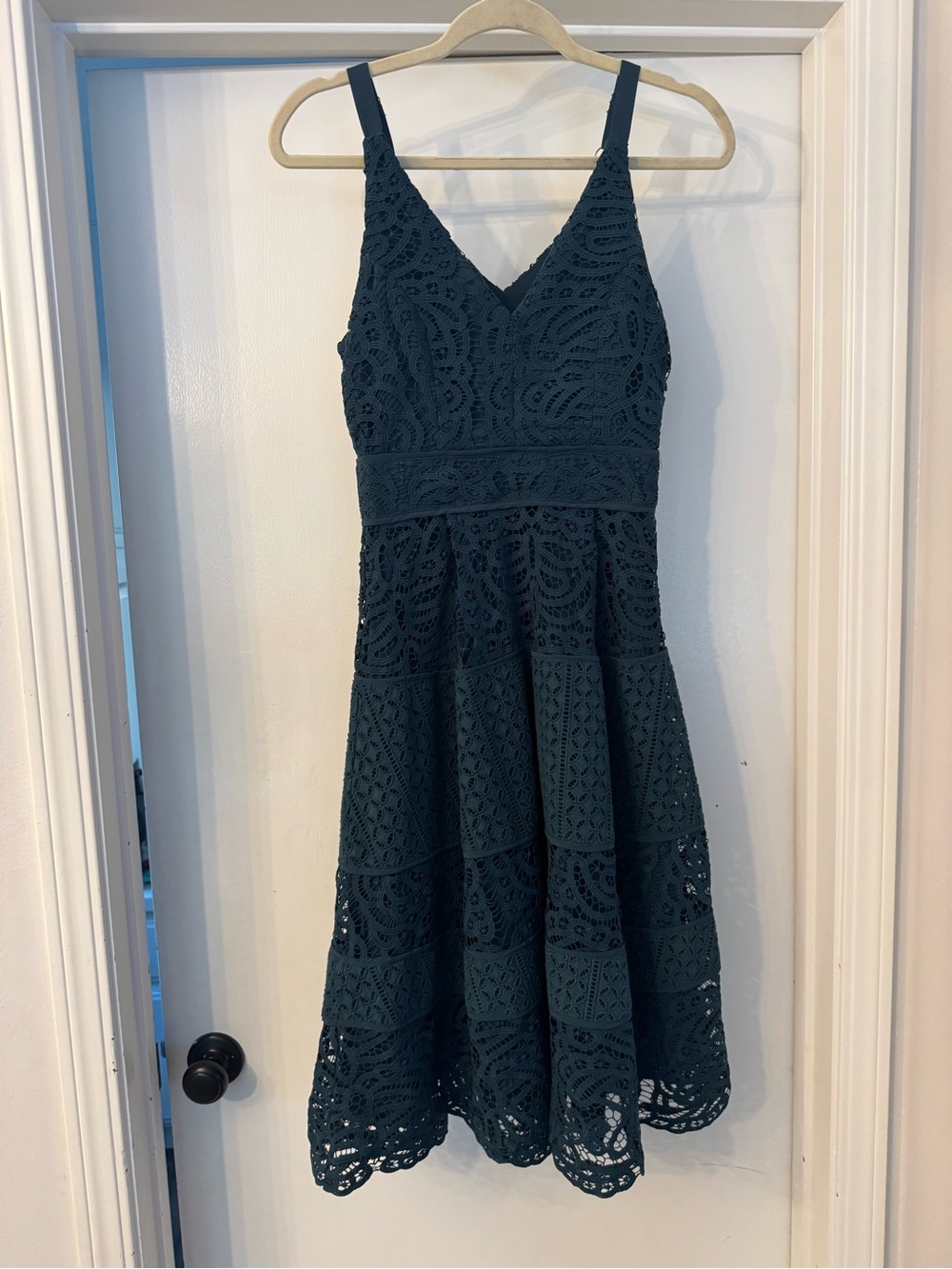 Adelyn Rae Dark Teal Midi Dress